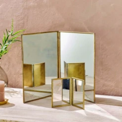 Nkuku Kiko Small Folding Mirror - Compact & Stylish Room Decor 5 Nkuku Kiko Small Folding Mirror