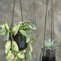 Nkuku Kavari Ceramic Hanging Planter Small