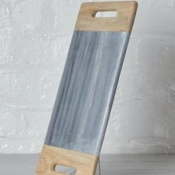 Nkuku Bwari Small Grey Marble Mango Wood Platter