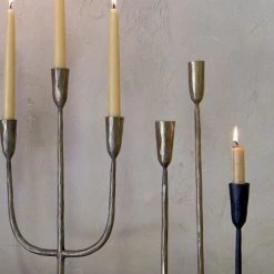 Nkuku Mbata Brass Candlestick