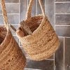 Nkuku Natural Chapad Hemp Wide Wall Hung Basket - Small