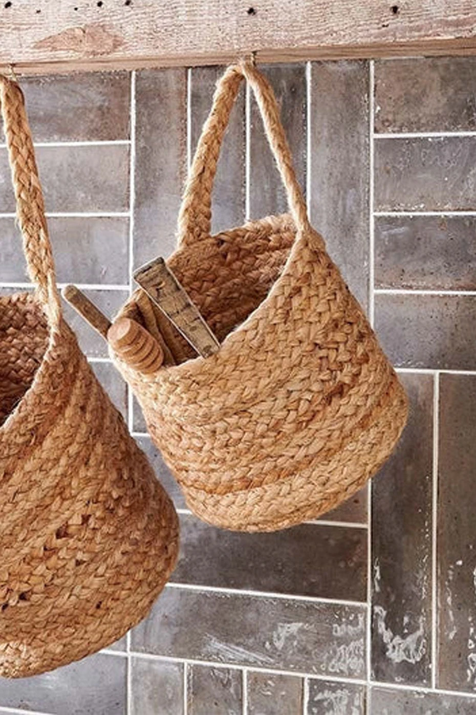 Nkuku Natural Chapad Hemp Wide Wall Hung Basket - Small | Handwoven Storage & Decor 1 Nkuku Natural Chapad Hemp Wide Wall Hung Basket - Small