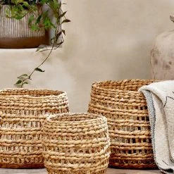 Nkuku Natural Naneli Water Hyacinth Basket Medium