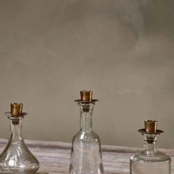 Nkuku Sirsa Wide Glass Candlestick