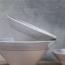 Nkuku Indigo Bria Ceramic Serving Bowl