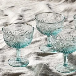 Nkuku Clear Karala Champagne Glass Set Of 4