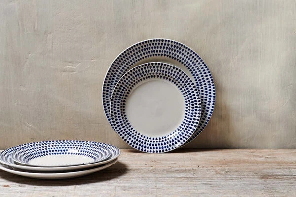 Nkuku Indigo Drop Side Plate - Handcrafted Ceramic Tableware for Stylish Dining 1 Nkuku Indigo Drop Side Plate