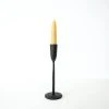 Nkuku Mbata Antique Black Candlestick Small