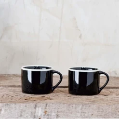 Nkuku Datia Small Mug Black Set Of Two