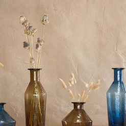 Nkuku Coffee Brown Zaani Glass Vase