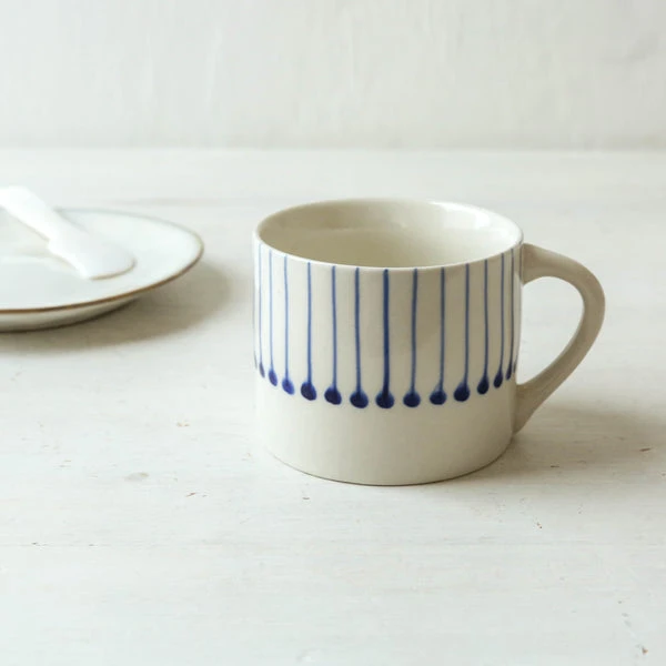 Nkuku Iba Ceramic Mug - Small Indigo | Handcrafted Ceramic Mug for Coffee & Tea | Eco-Friendly Drinkware 2 Nkuku Iba Ceramic Mug - Small Indigo