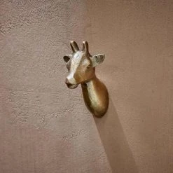 Nkuku Giraffe Wall Hook Brass