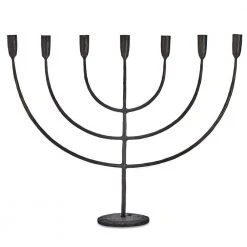 Nkuku Mbata Giant Brass Candelabra In Antique Black