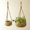 Nkuku Wampu Hanging Planter Distressed Terracotta Small