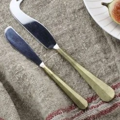Nkuku Osko Cheese Butter Knife Set Brushed Gold