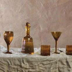 Nkuku Burnt Amber Mila Cocktail Glass