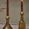 Nkuku Sepia Sirsa Tapered Glass Candlestick Holder