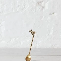 Nkuku Antique Brass Stag Spoon