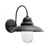 Nkuku Phena Outdoor Swan Neck Metal Wall Lamp - Antique Black