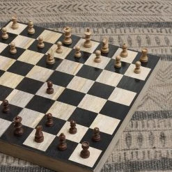 Nkuku Mango Wood Chess & Draughts Board