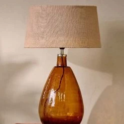 Nkuku Baba Glass Lamp Large Tall