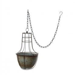 Nkuku Abari Caged Hanging Planter - Handwoven Rattan Indoor/Outdoor Plant Holder for Boho Home Decor 9 Nkuku Abari Caged Hanging Planter