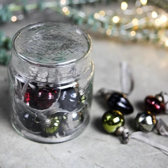 Nkuku Glass Baubles in A Sweets Jar Mixed - Elegant Room Decor for Homewares 4 Nkuku Glass Baubles in A Sweets Jar Mixed