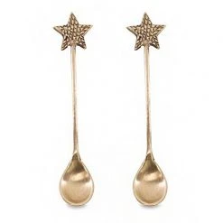 Nkuku Star Brass Spoon Set