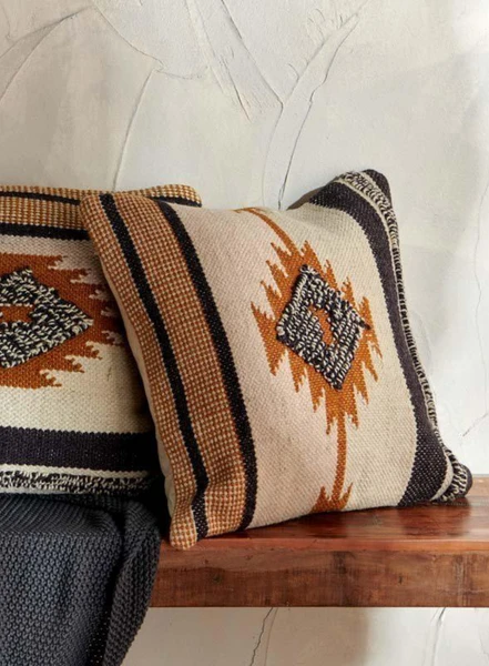 Nkuku Tussi Mara Cushion Cover Mustard - Handwoven Cotton Cushion Cover for Sofa, Bed, or Chair 1 Nkuku Tussi Mara Cushion Cover Mustard