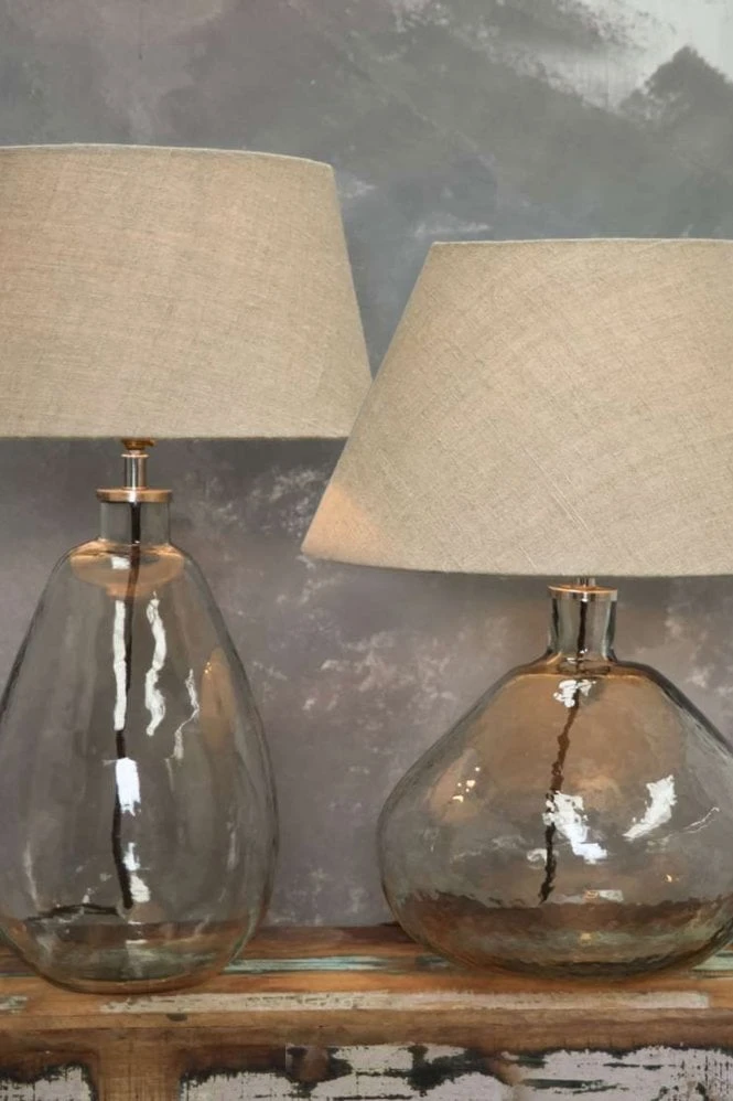 Nkuku Small Baba Glass Lamp - Handcrafted Table Lamp for Modern & Rustic Interiors 3 Nkuku Small Baba Glass Lamp