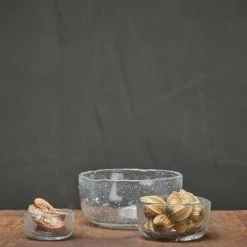 Nkuku Riya Clear Glass Bowl Medium