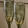 Nkuku Mila Champagne Flute In Dark Emerald Set Of 4