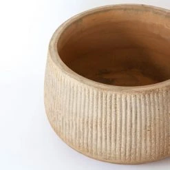 Nkuku Wampu Wide Planter - Medium Distressed Terracotta