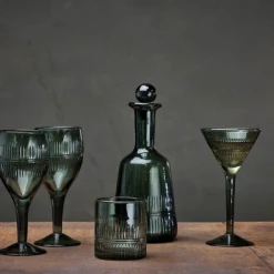 Nkuku Mila Cocktail Glass Emerald - Elegant Drinkware for Modern Homes 5 Nkuku Mila Cocktail Glass Emerald