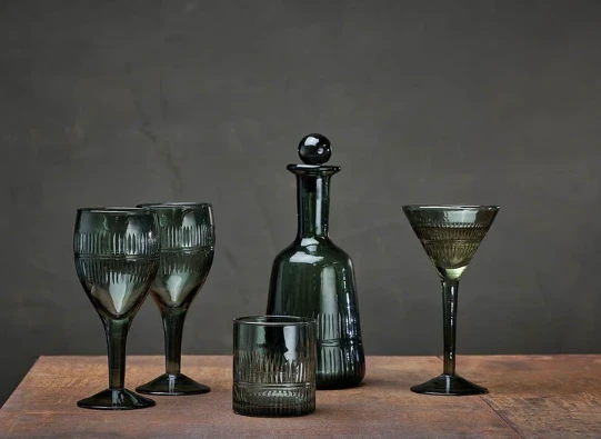 Nkuku Mila Cocktail Glass Emerald - Elegant Drinkware for Modern Homes 3 Nkuku Mila Cocktail Glass Emerald