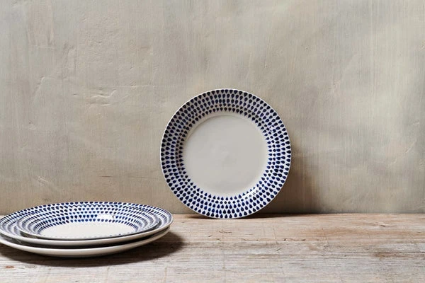 Nkuku Indigo Drop Side Plate - Handcrafted Ceramic Tableware for Stylish Dining 2 Nkuku Indigo Drop Side Plate
