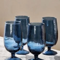 Nkuku Yala Indigo Glass