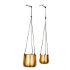Nkuku Atsu Brass Hanging Planter Small