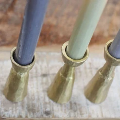 Nkuku Jahi Brass Candlestick By Nkuku