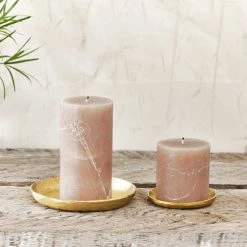 Nkuku Gold Candle Plate