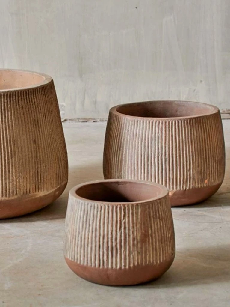 Nkuku Small Terracotta Wampu Wide Planter - Handcrafted Home Decor for Indoor & Outdoor Use 6 Nkuku Small Terracotta Wampu Wide Planter