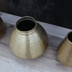 Nkuku Nami Brass Pot - Handcrafted Room Decor & Homeware 7 Nkuku Nami Brass Pot