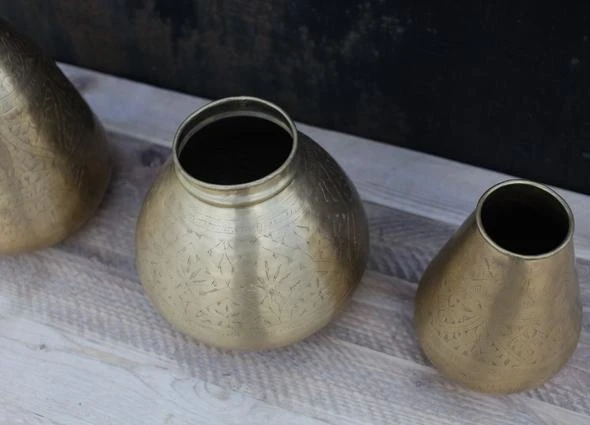 Nkuku Nami Brass Pot - Handcrafted Room Decor & Homeware 4 Nkuku Nami Brass Pot