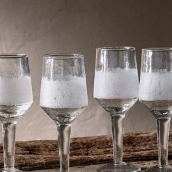 Nkuku Anara Etched Wine Glass Set Of 4 - Elegant Drinkware for Home & Dining 7 Nkuku Anara Etched Wine Glass Set Of 4