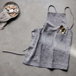 Nkuku Abeto Apron In Washed Grey