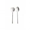 Nkuku Sirkali Brushed Silver Salad Servers