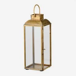 Nkuku Tall Antique Brass Lantern