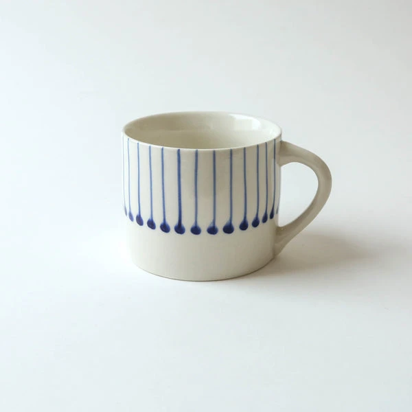 Nkuku Iba Ceramic Mug - Small Indigo | Handcrafted Ceramic Mug for Coffee & Tea | Eco-Friendly Drinkware 3 Nkuku Iba Ceramic Mug - Small Indigo