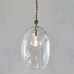 Nkuku Otoro Glass Pendant Light - Large Oval