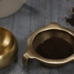 Nkuku Antique Brass Tea Strainer